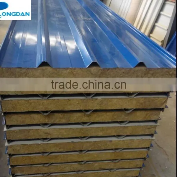 Fireproofing Materials Cheap Rock Wool Sandwich Roof Panels for Building photo-4