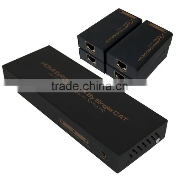 Best HDMI Splitter 1x4 by 2CAT Extend 60M Full HD With Four Receiver (Support 3D)UK photo-3
