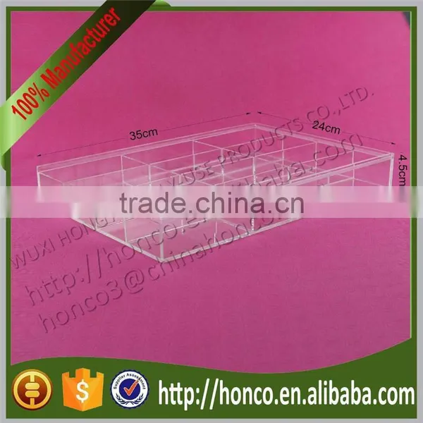 Hot Selling Products 12 Bins Acrylic Jewelry Box Jewel Case,Clear Colour photo-4