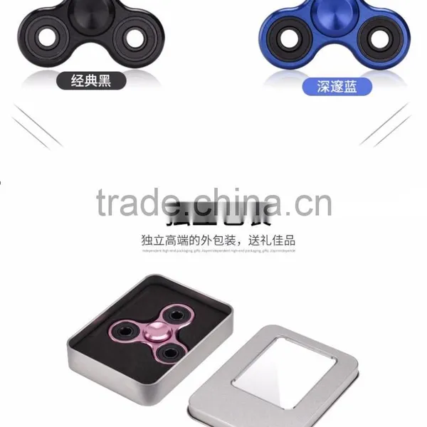 2017 New Fidget Spinner Clover Aluminium Alloy Fidget Spinner Hand Finger Spinner Metal Tri Spinner photo-2