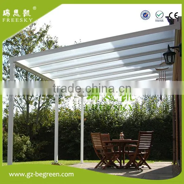 Outdoor Easy Fixed Solid Polycarbonate Gazebo Shed for Balcony Terrace photo-6