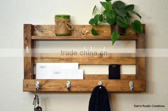 Rustic Wooden Wall Shelf photo-5