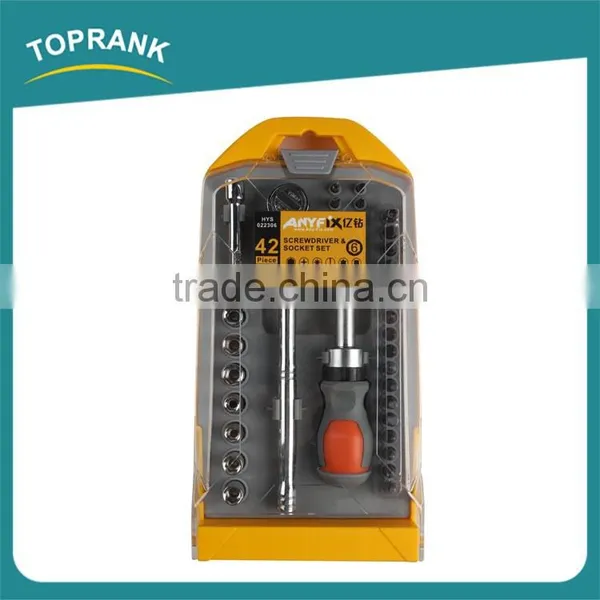 42pcs Screwdriver and Socket Set, Professional Combination Ratchet Socket Set photo-4