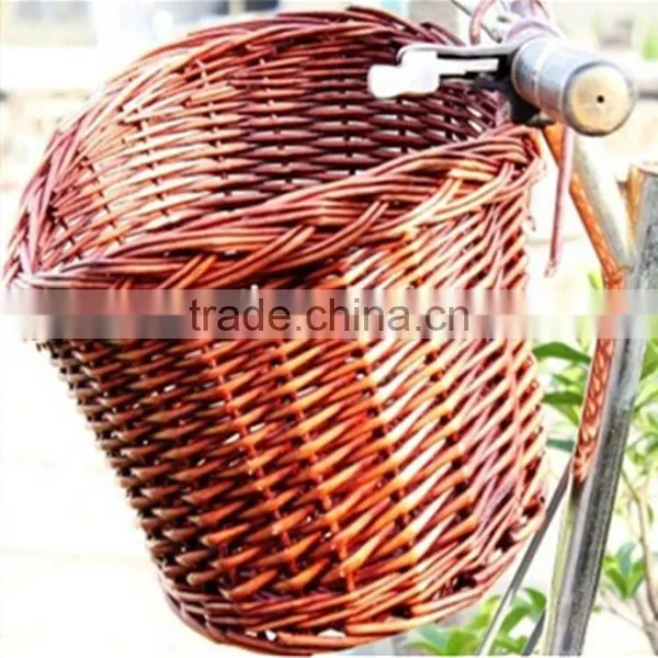 Wholesale Handmade Wicker Bicycle Accessories Bike Basket Dog Carrier photo-2