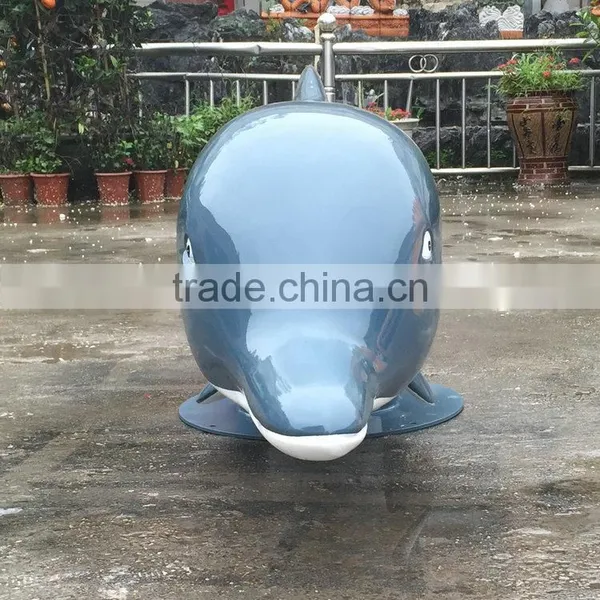 Outdoor Fiberglass Dolphin Statue photo-2