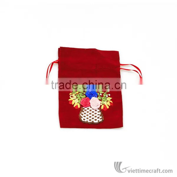 Embroidery Silk Coin Bag, Handmade in Vietnam, Many Unique Pattern photo-3