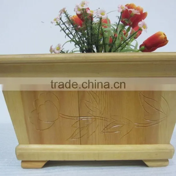 Decorative Wooden Flower Pot photo-3