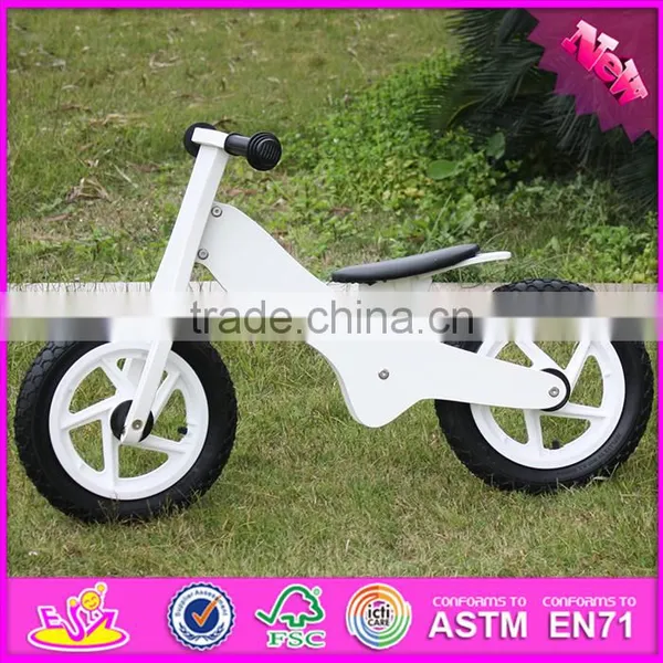 2016 New Design White Funny Children Wooden Balance Bike Without Pedals W16C154 photo-2