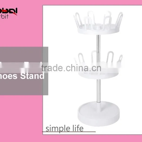 New Design Swivel ABS Slippers Rack, 2-tier Shoe Stand, Plastic Shoe Rack photo-5