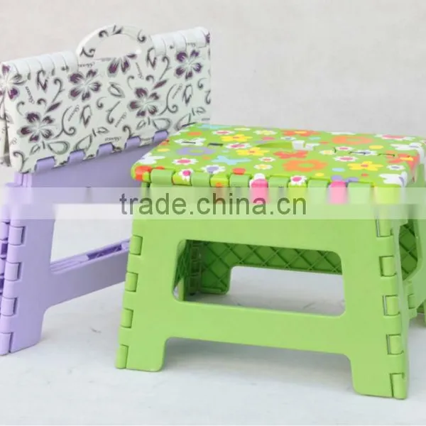 Elegant Water Printing Step Folding Stool