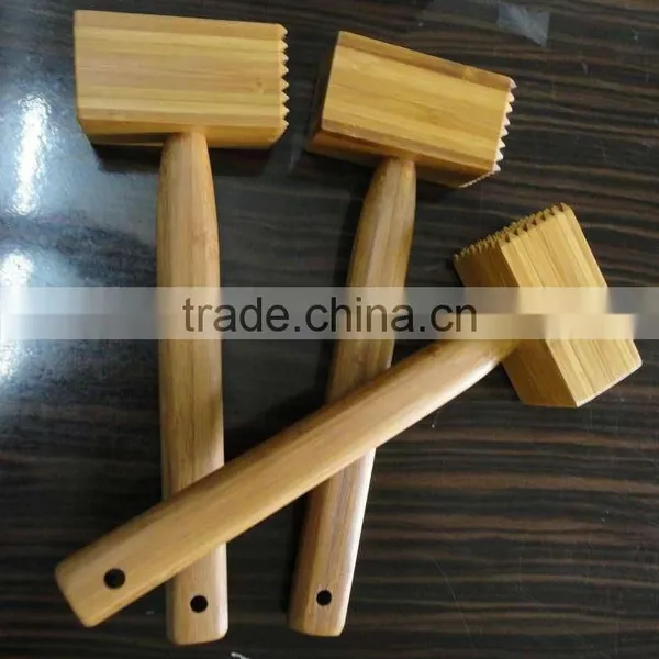 2017 wholesale natural bamboo kitchen meat hammer