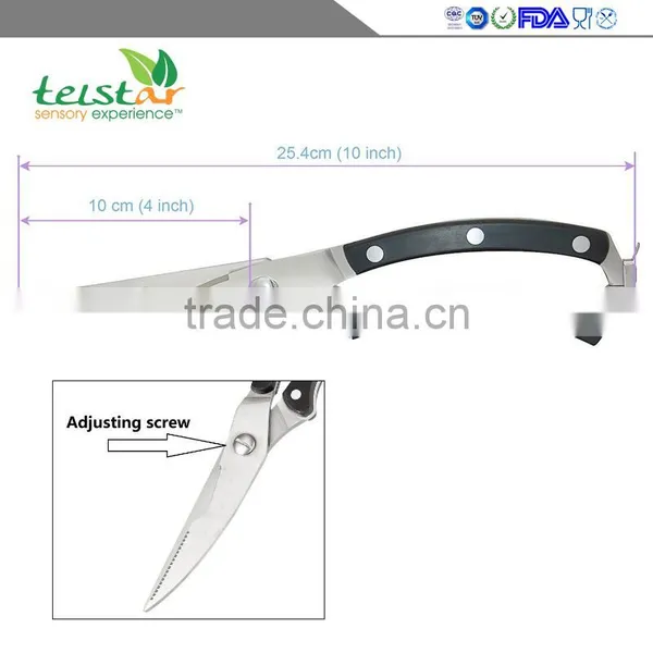 Kitchen Scissors Cuts - Heavy Duty Stainless Steel Spring - - Great Poultry, Fish, Chicken, Beef, Barbecue, Herbs and Plastic photo-5