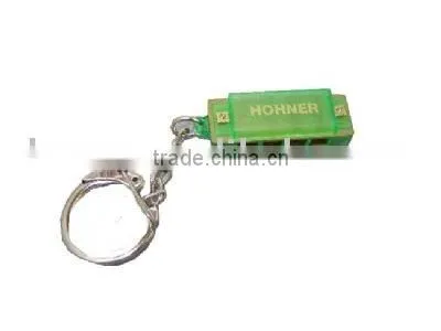 Mini plastic Harmonica with Key ring/harmonica keychain/mini melodica keyring