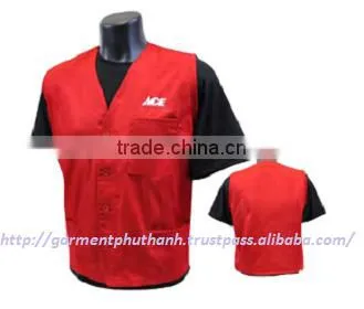 Man Sleeveless Cheap Safety Work Vest