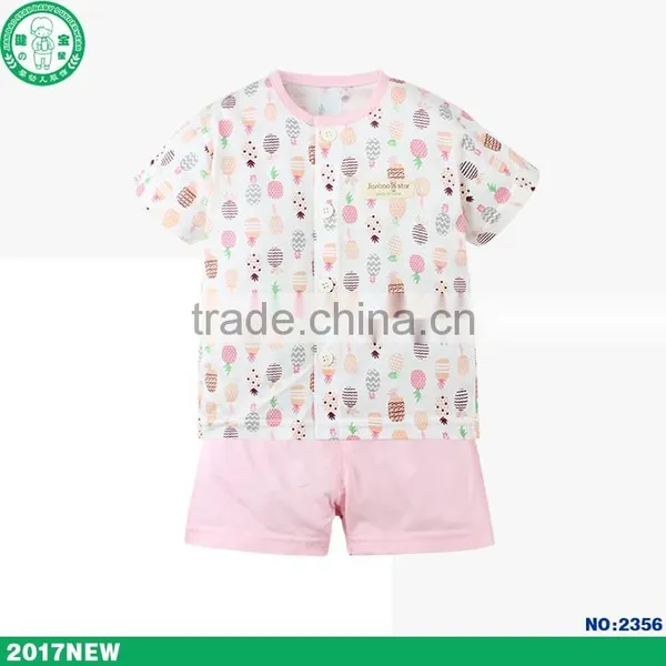 Summer Short Sleeve Newborn Baby Clothes Set photo-3