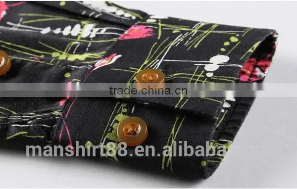 Men's Latest Fashion Long Sleeve Print Tuxedo Shirt photo-5