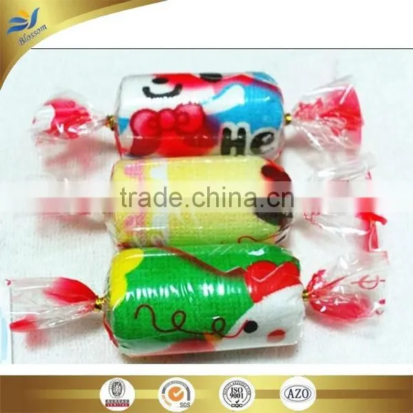 100 Polyester Microfiber Gift Towelcake Candy Shaped Towel