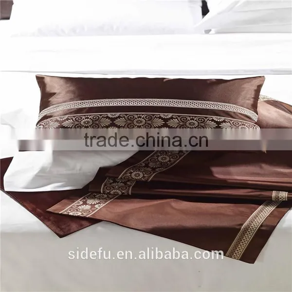Cheap100% Polyester Decorative Hotel Bed Runner Hotel Pillow Case Cushion Cover photo-6