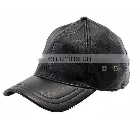 Black Brown Wine-red Unique Custom Leather Hat Baseball Hat photo-6