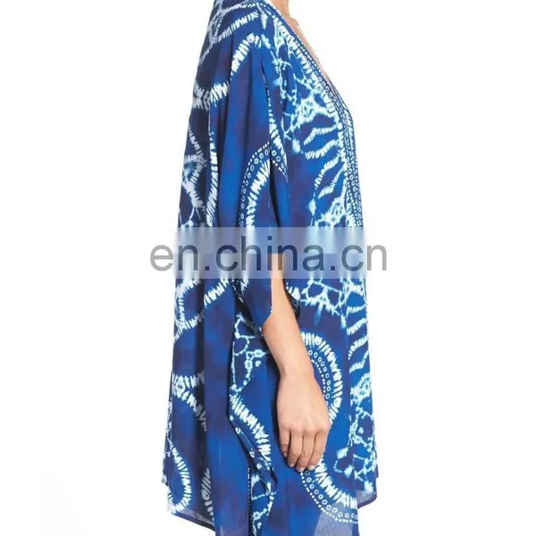 C27 Custom Moody Blues Print Cover-Up Beach Kimono photo-2