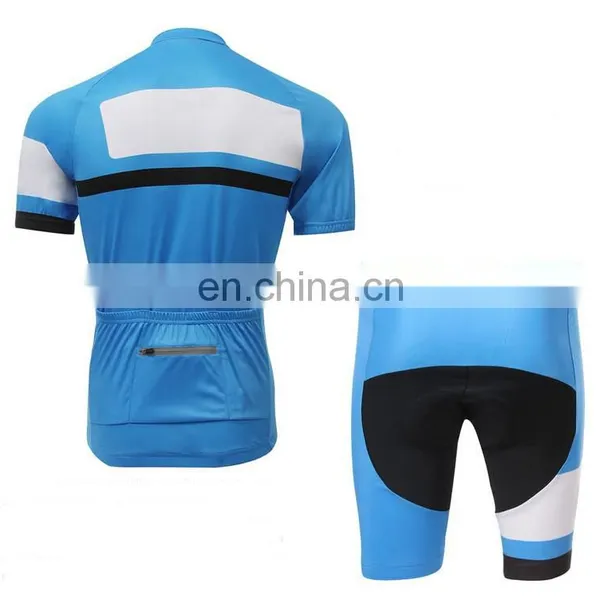 2015 Yihao Assurance Blue New Cycling Bike Short Sleeve Clothing Bicycle Sports Wear / Jersey / Bib Shorts Sets photo-4