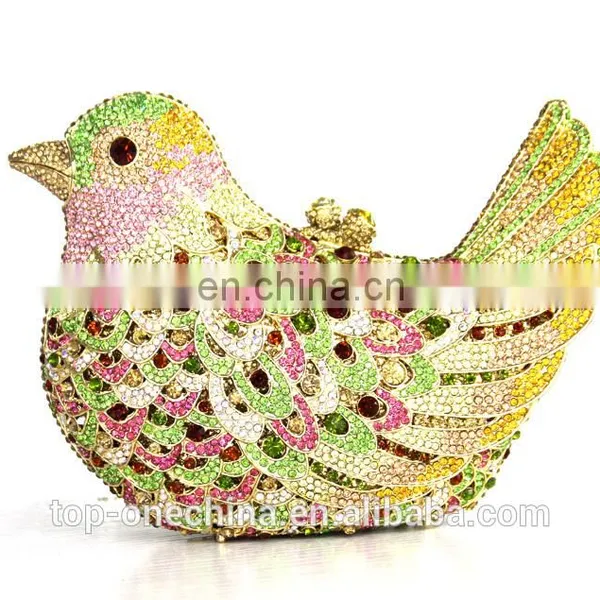 2016 Shining Bird Clutch Purse Crystal Stone Evening Bag photo-2