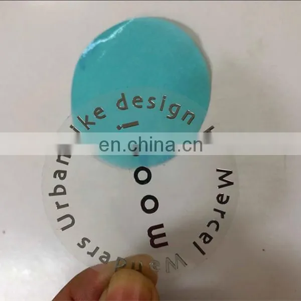 Thin Metallic Chrome Silver Round Adhesive Sticker photo-4