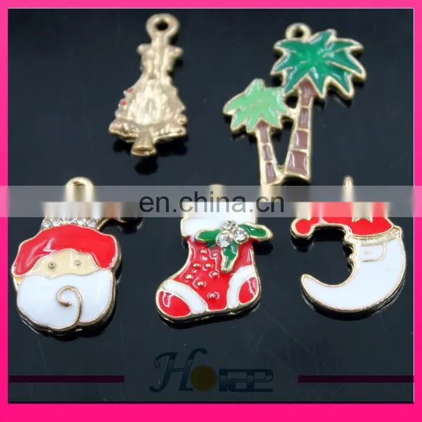 Hma004 Christmas Hat Santa Sock Pendant Rhinestone Pendant for Christmas photo-6
