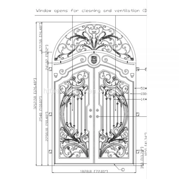 Wrought Iron Door With Transom