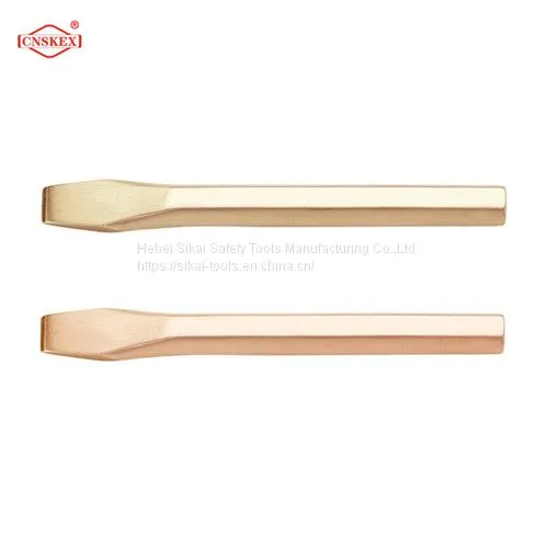 non sparking tools 8 point octagonal chisel of beryllium copper or aluminum bronze