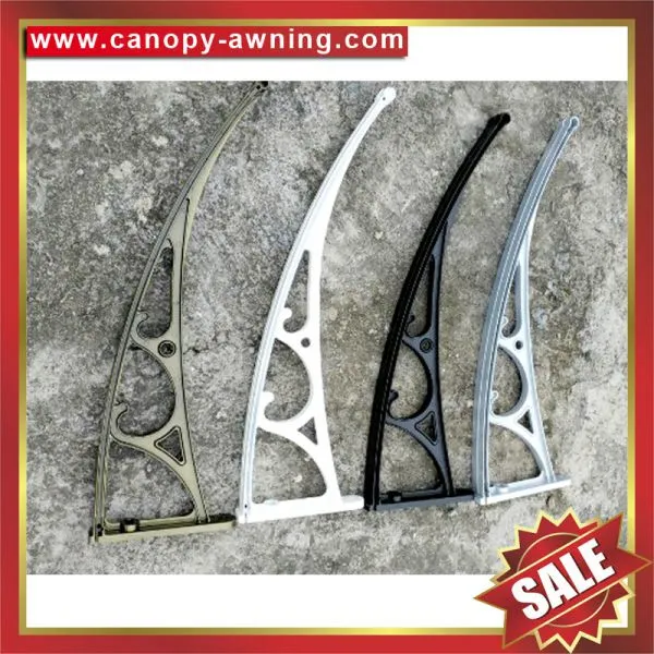 Hot Sale House Door Window Diy pc Polycarbonate Awning Canopy Shelter Canopies Shield Cover Shield With Aluminum Alu Bracket Support Arm photo-3