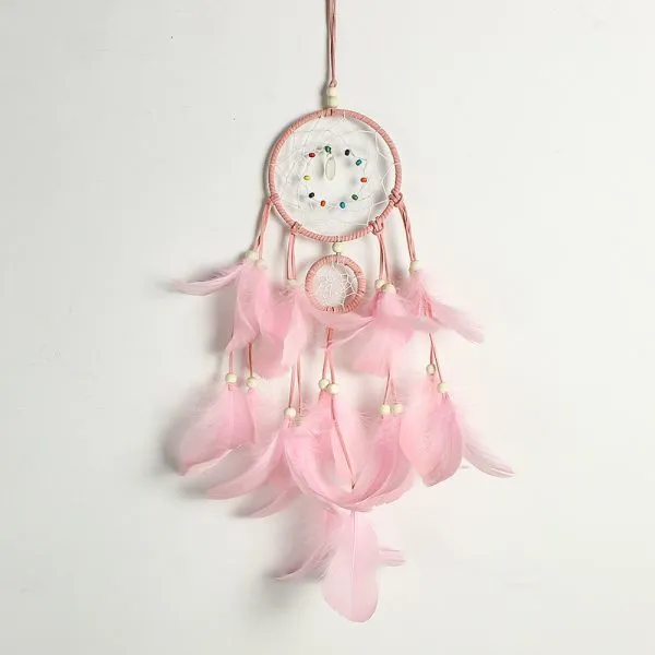 Popular Handmade Indian Dream Catcher Feather With Led Light Home Decoration photo-4