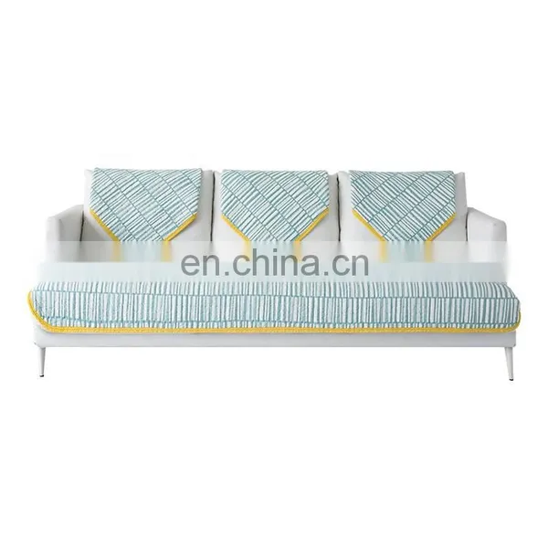 China Supplier Quilted 100%cotton Stretch Sofa Cover Protective Anti-slip Sofa Seat Cushion Cover photo-3