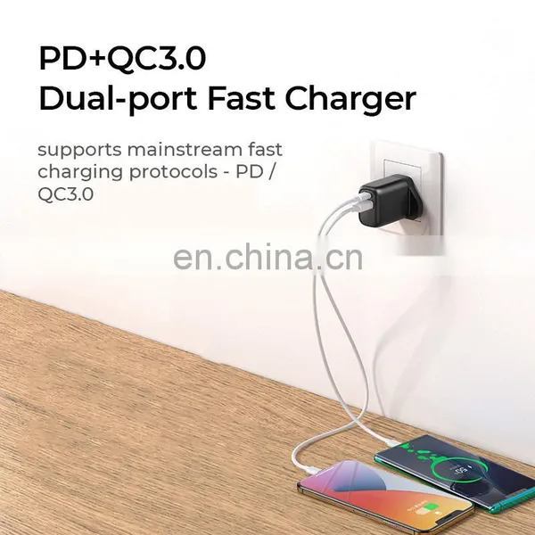 Custom LOGO JOYROOM New Products 2021 Charger UK Plug Mobile Charger 20W PD Phone Charger for Iphone 12 photo-5