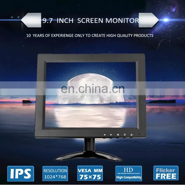 Small Size 10 Inch LED VGA Desktop Computer Monitor Touchscreen LED 1024*768 LCD Monitor pc photo-4