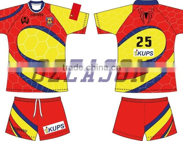 2016 Hot Sale Latest Custom Soft High Quality Sublimation Kids Rugby Jersey photo-5