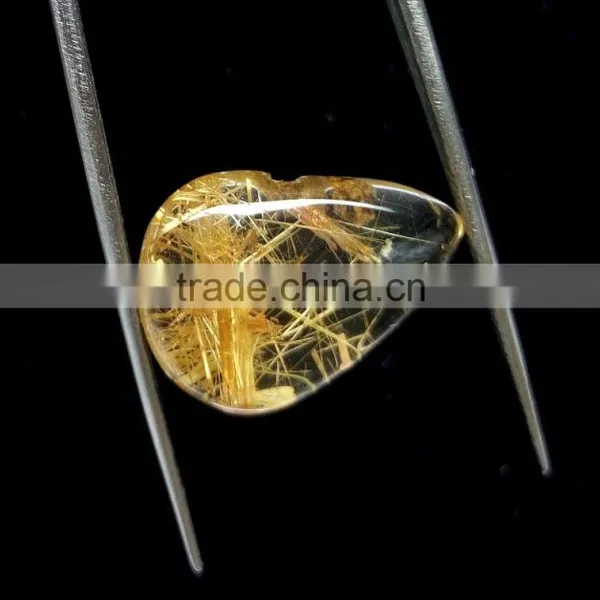 100% Natural Rutile Cabochon Gemstone / Loose Rutile Stone / Rutile Quartz photo-2