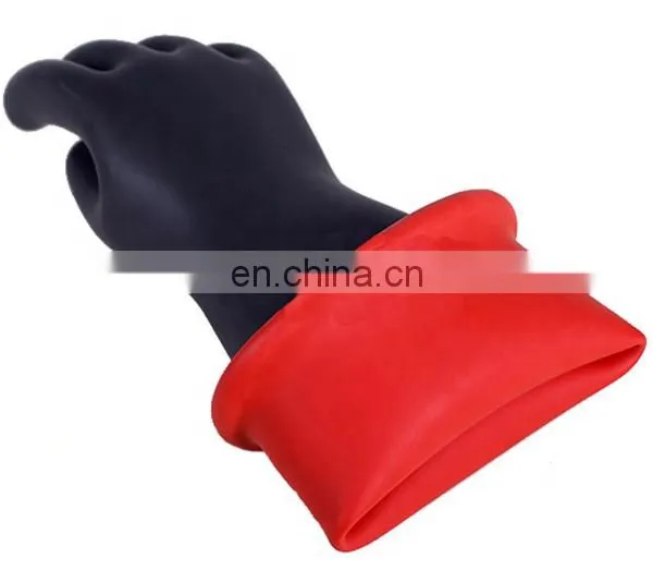 Long 26KV High Voltage Class 3 Electric Worker Safety Hand Protection Latex Rubber Insulating Gloves photo-2