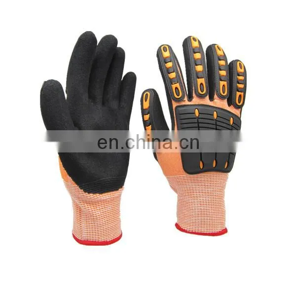TPR Anti Impact Nitrile Safety Cut Resistant Hand Non-slip Industrial Work Gloves photo-3