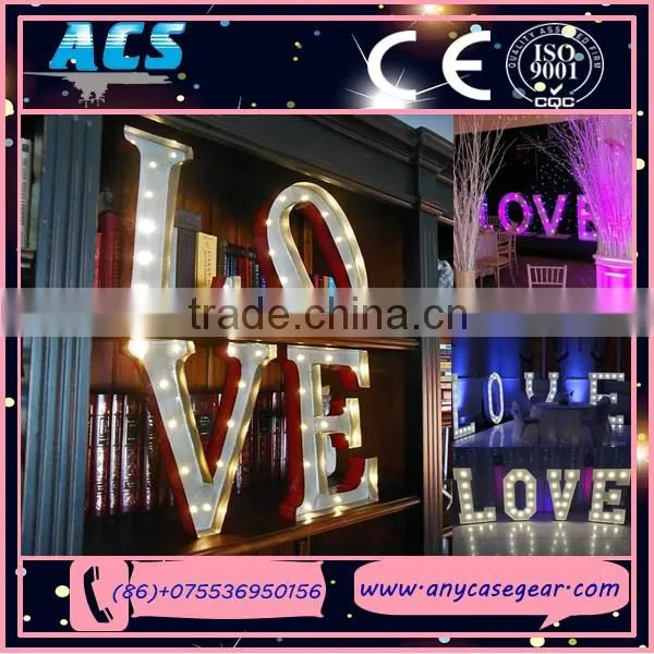 ACS Free Standing Wedding Decoration Light Bulb Led Love Letters photo-3