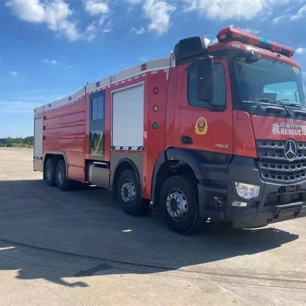 The Mercedes-Benz Arocs 18-ton Foam Fire and Rescue Truck.