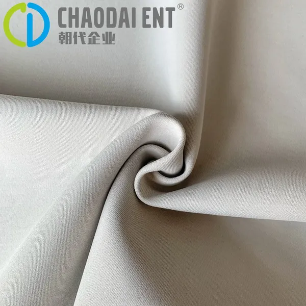 Dyed Gray Knitted Stretchy Cotton-like Air Layer Fabric for Sweatshirt Cloth Casual Sportswear photo-4