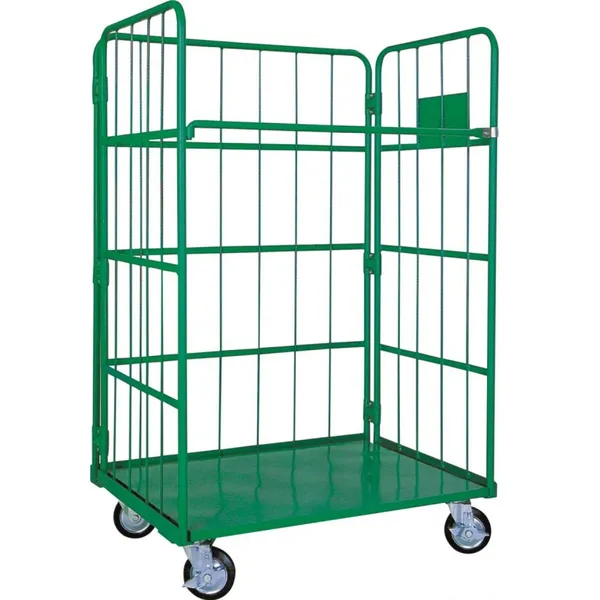 Space-Saving Logistics Galvanized Foldable Carts with Superior Mobility