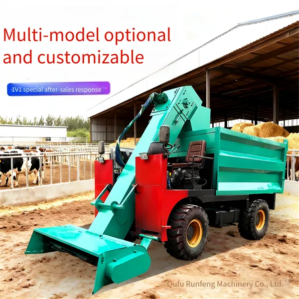 Large Four-wheel Manure Cleaning Vehicle, Cattle Manure Sweeper for Farms, Automatic Manure Cleaning and Scraping Vehicle photo-2