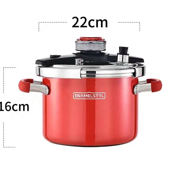OEM 6L Stainless Steel Pressure Cooker Thickened Explosion-Proof Enamel Coating Pot photo-4