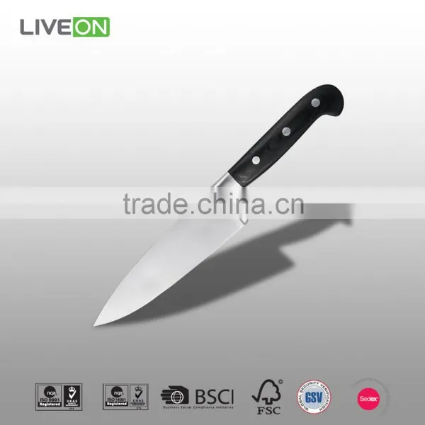 Stainless Steel 6 Inch Kitchen Chef Knife With 3 Rivets In Handle