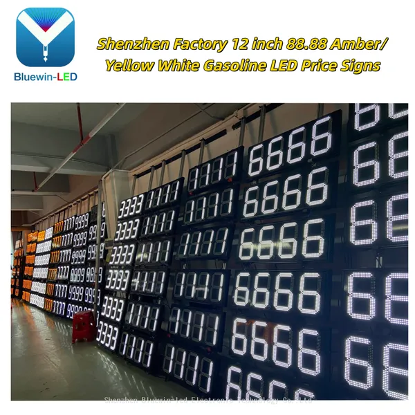 Custom Gas Station Logo Header LED Price Display Board Sign 16 Inch LED Green Bboard Gas Station