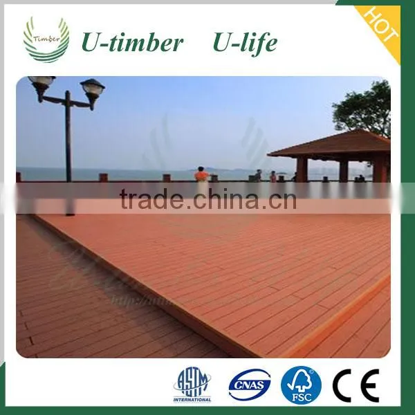 High Quality China Solid Wood Plastic Composite Decking for Flooring photo-4