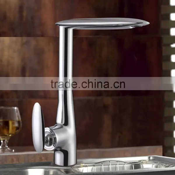 Single Handle Chrome Finished Brass Taps for Kitchen KNF003 photo-2