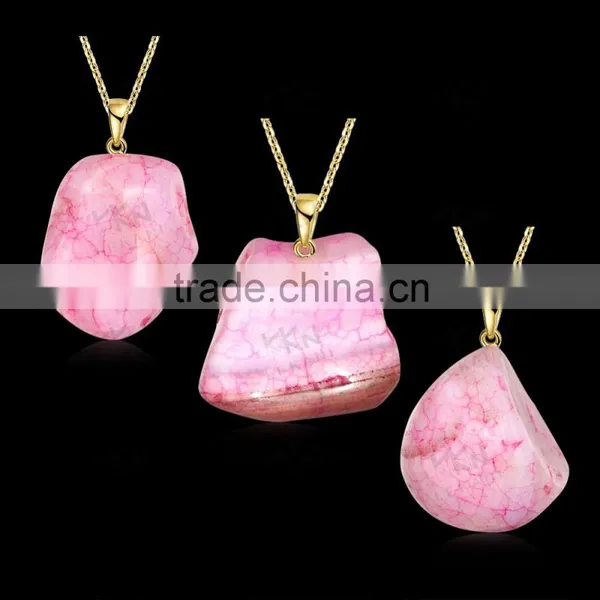 Charm Pink Cyrstal Diffuser Necklace Wholesale photo-6
